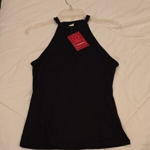 Versusa Elegant Black Tank Top
